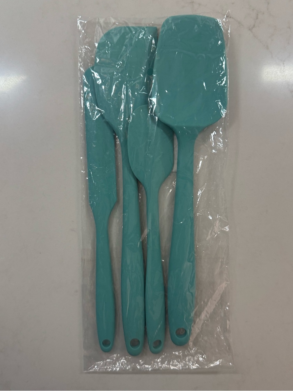 Teal Silicone Spatula Set - 4-Piece Kitchen Utensils